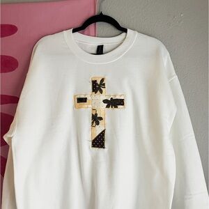 Handmade Cross Patchwork Sweatshirt